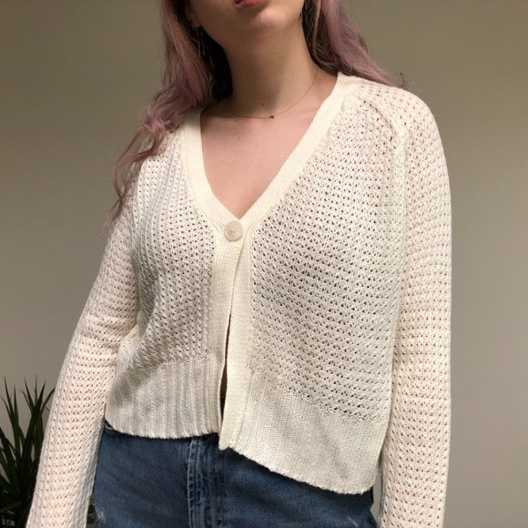 Vintage Crochet Cardigan Size L - Picture 3 of 6